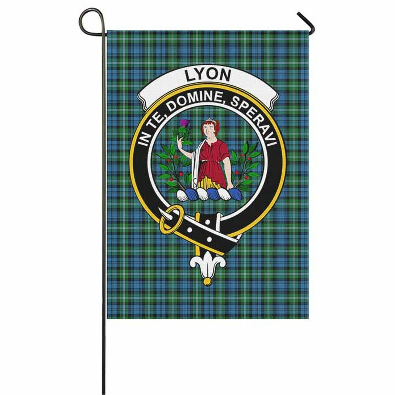 Lyon Tartan Crest Garden Flag