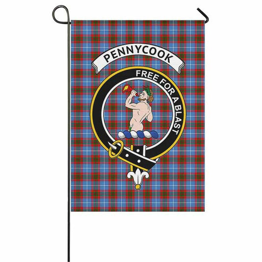 Pennycook Tartan Crest Garden Flag