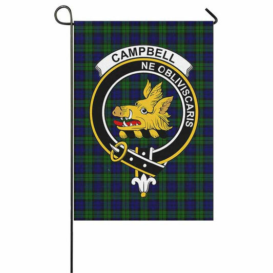 Campbell of Breadalbane Tartan Crest Garden Flag