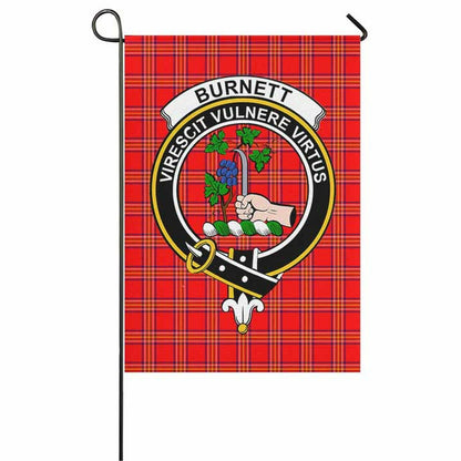 Burnett Tartan Crest Garden Flag