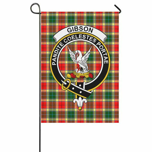 Gibson Tartan Crest Garden Flag