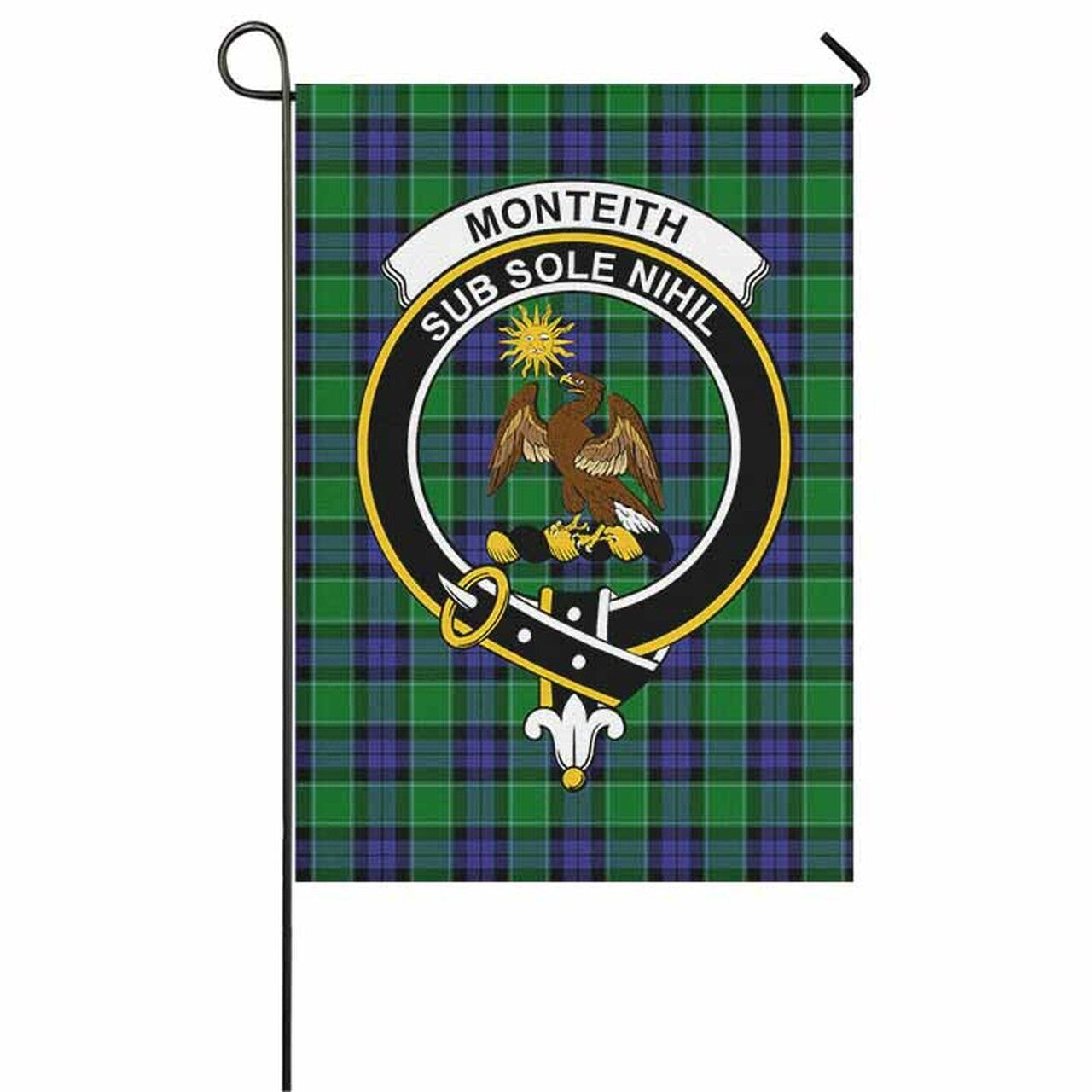 Monteith Tartan Crest Garden Flag