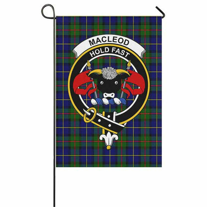 MacLeod of Lewis Tartan Crest Garden Flag