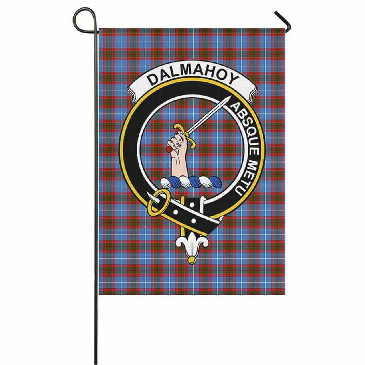 Dalmahoy Tartan Crest Garden Flag
