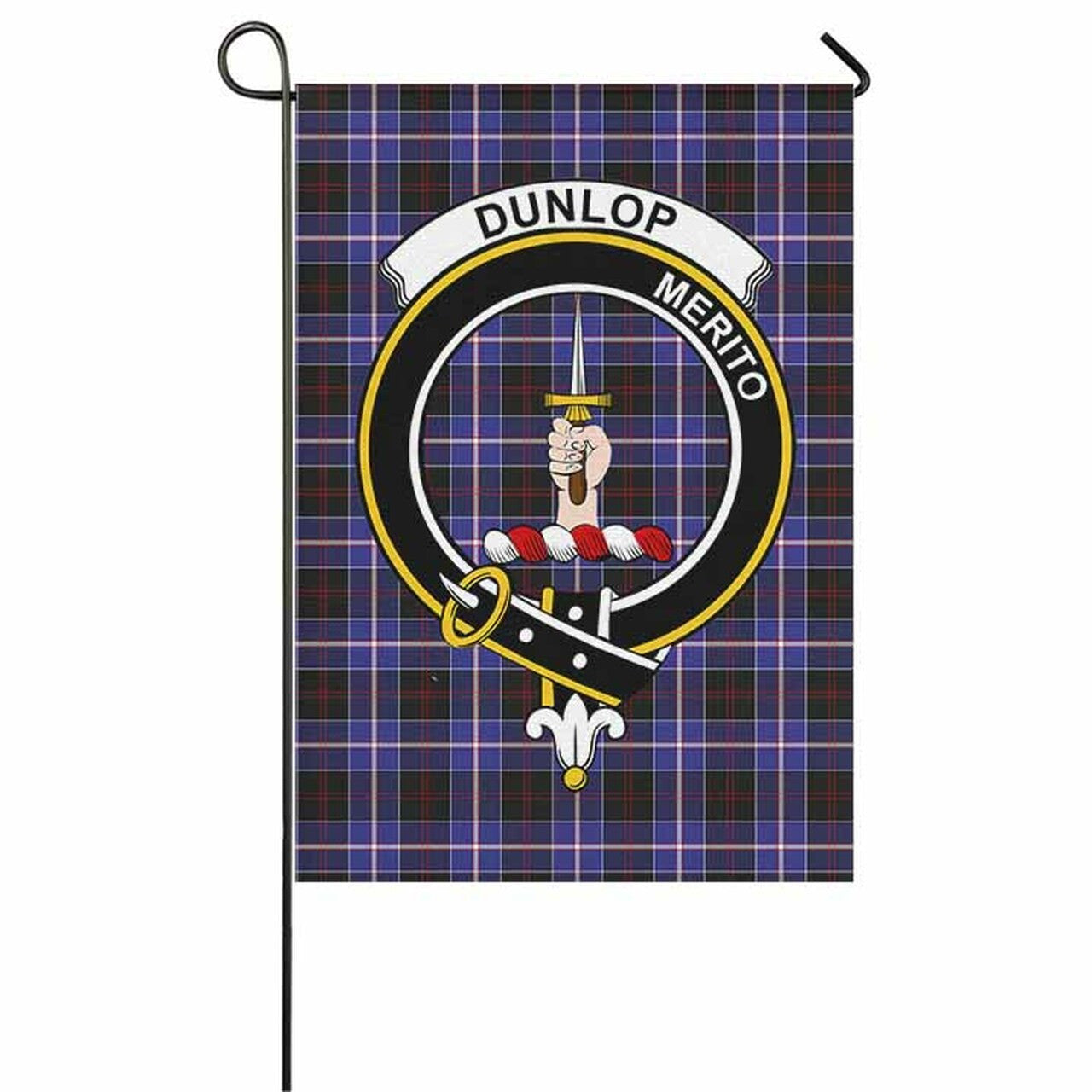 Dunlop Tartan Crest Garden Flag