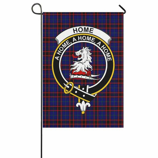 Home (or Hume) Tartan Crest Garden Flag