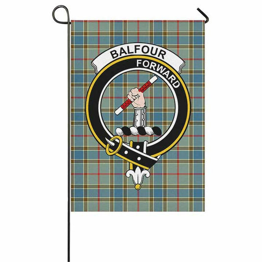 Balfour Tartan Crest Garden Flag