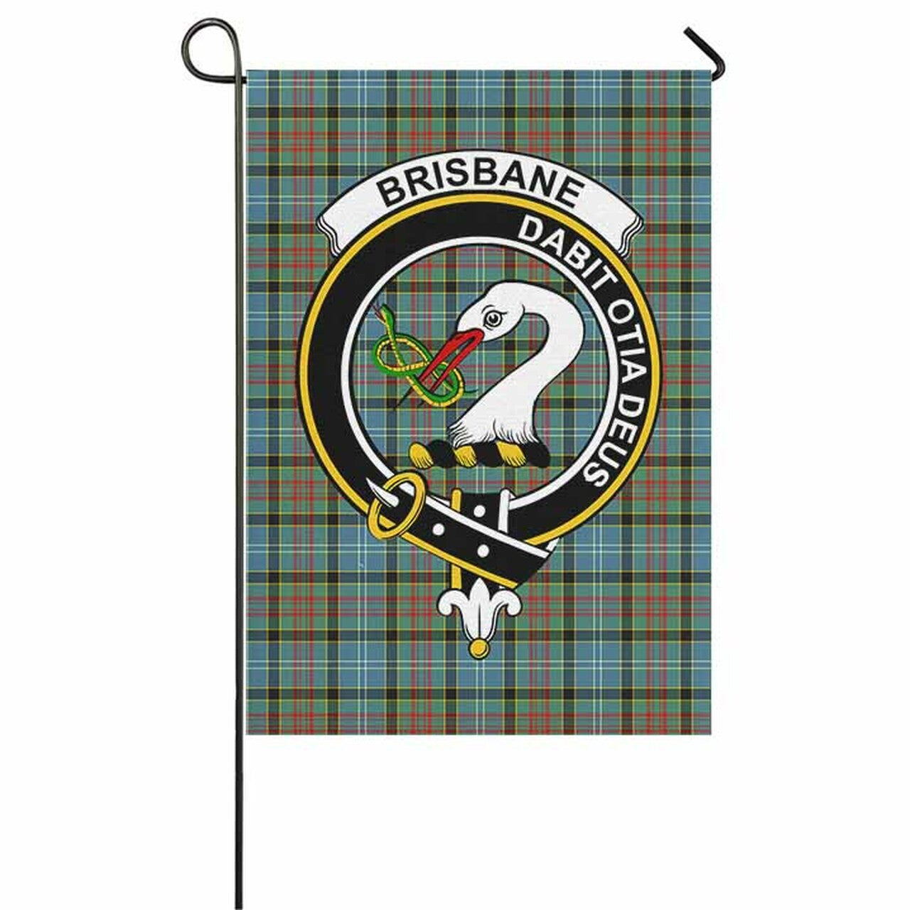 Brisbane Tartan Crest Garden Flag