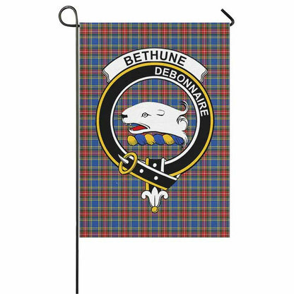 Bethune Tartan Crest Garden Flag