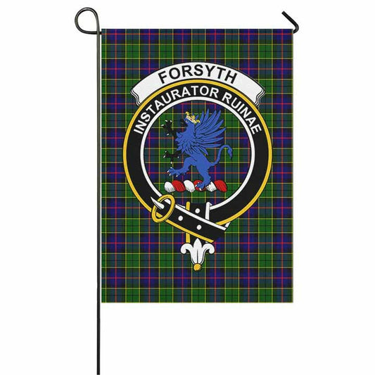 Forsyth Tartan Crest Garden Flag