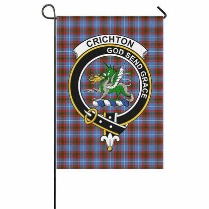 Crichton Tartan Crest Garden Flag