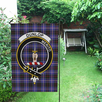 Dunlop Tartan Crest Garden Flag