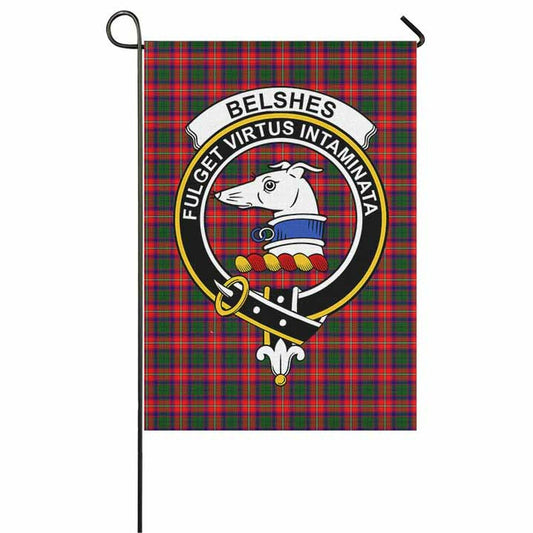 Belshes Tartan Crest Garden Flag
