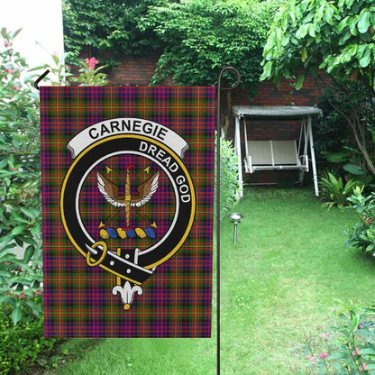 Carnegie Tartan Crest Garden Flag