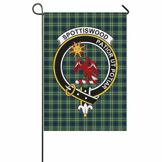 Spottiswood Tartan Crest Garden Flag