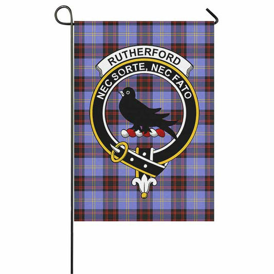 Rutherford Tartan Crest Garden Flag