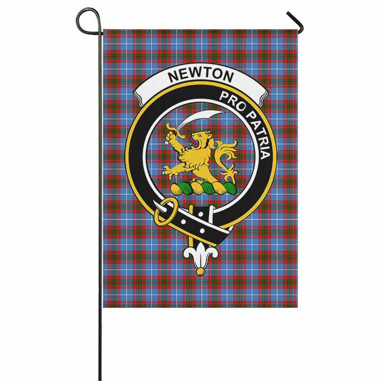 Newton Tartan Crest Garden Flag