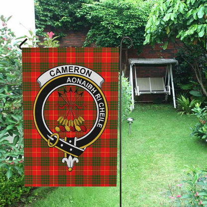 Cameron Tartan Crest Garden Flag