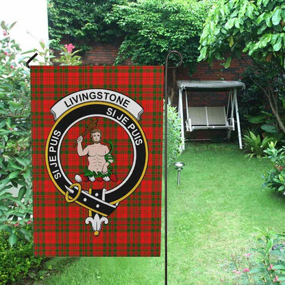 Livingstone Tartan Crest Garden Flag