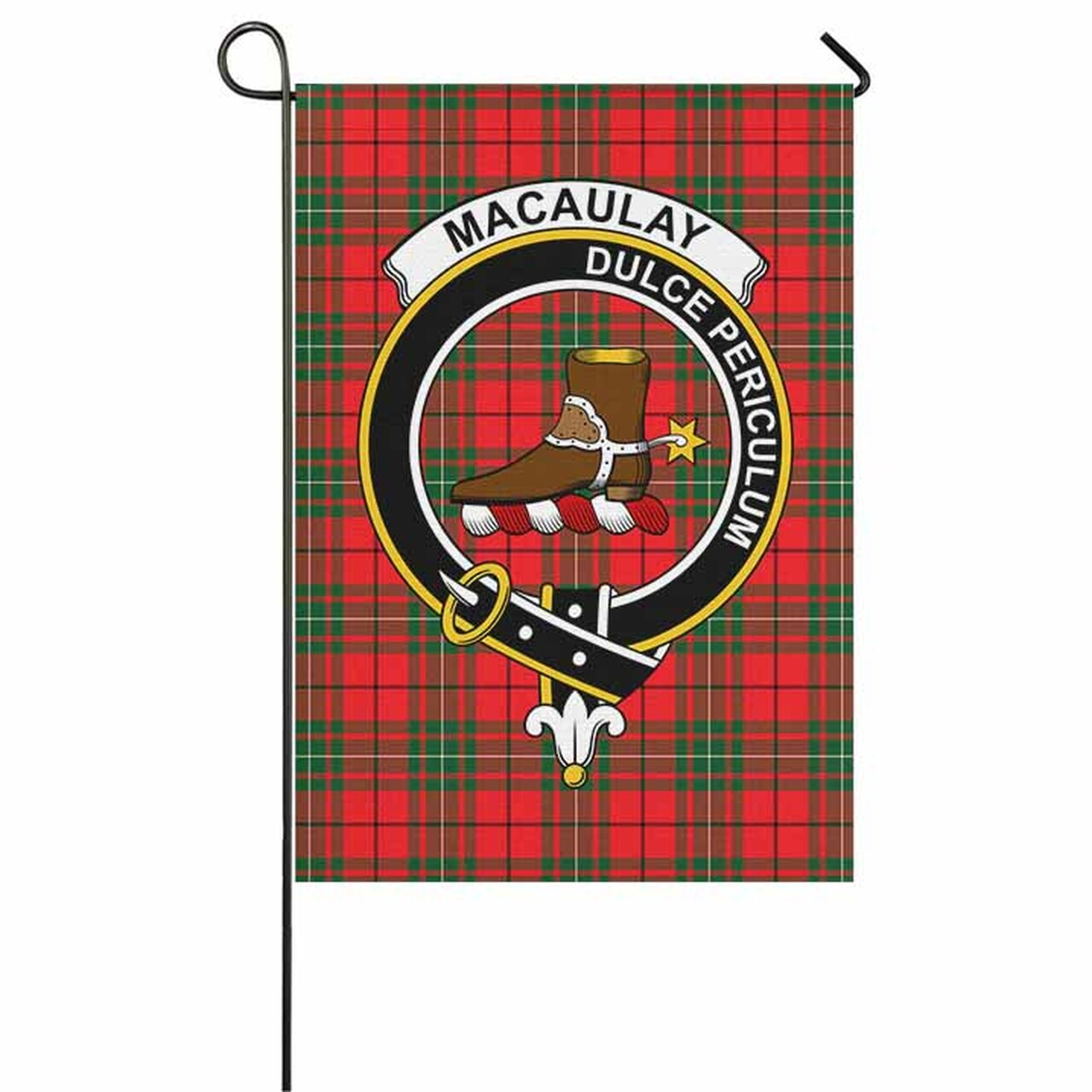 MacAulay Tartan Crest Garden Flag