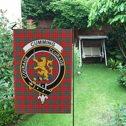 Cumming Tartan Crest Garden Flag