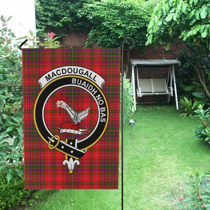 MacDougall Tartan Crest Garden Flag