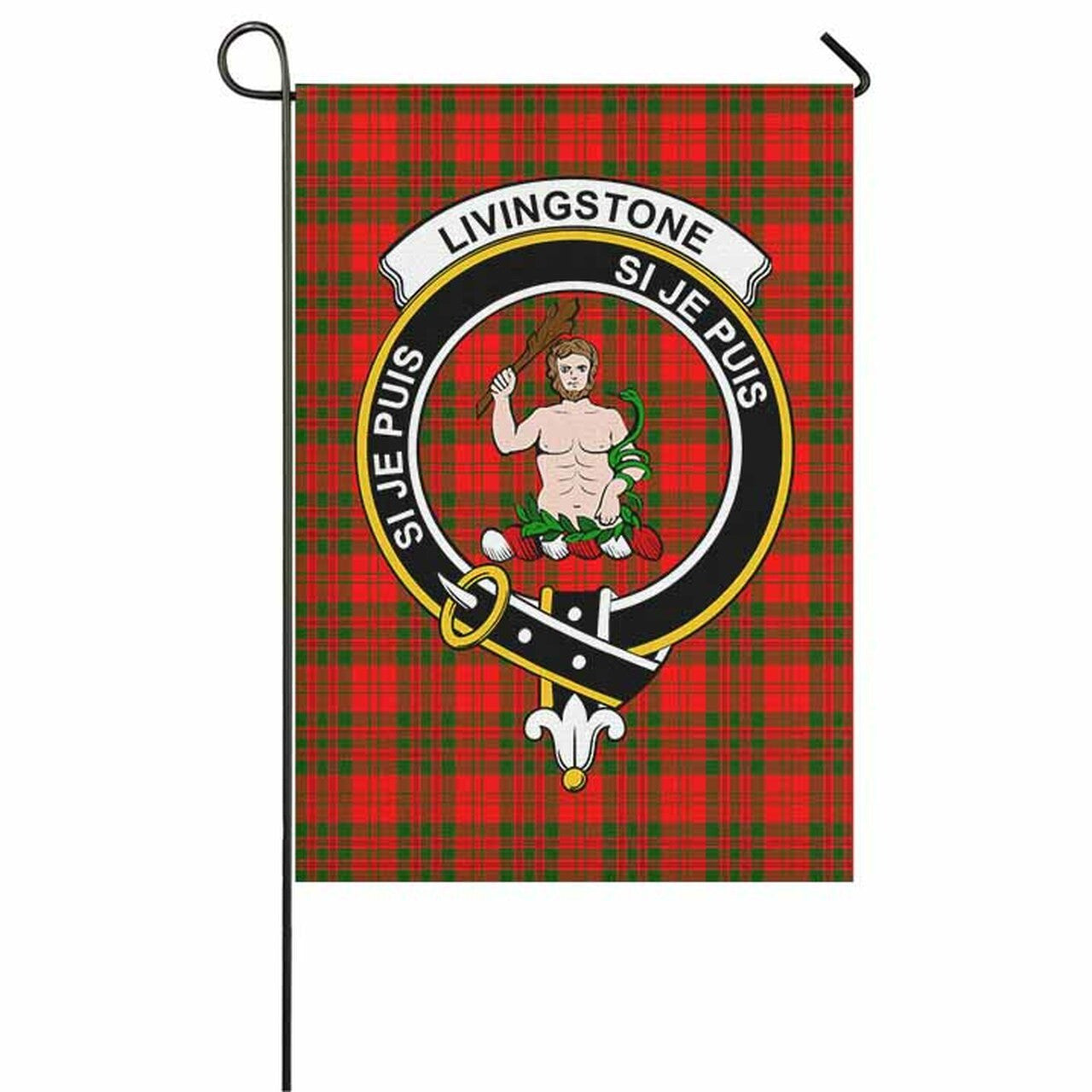 Livingstone Tartan Crest Garden Flag