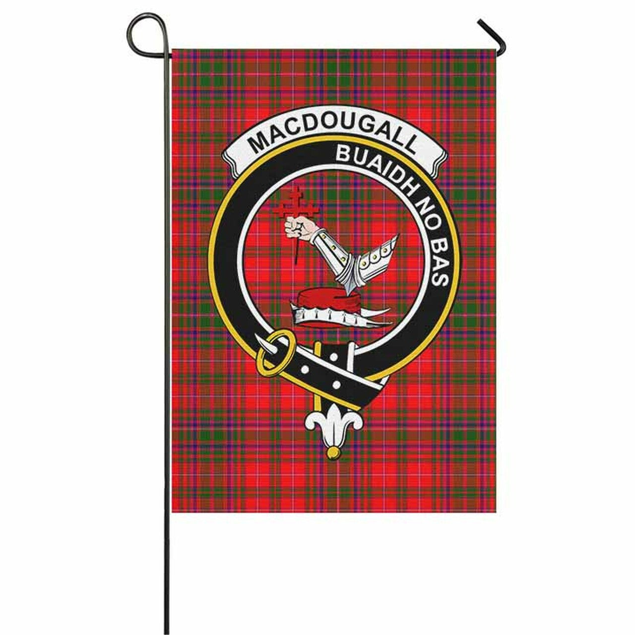 MacDougall Tartan Crest Garden Flag