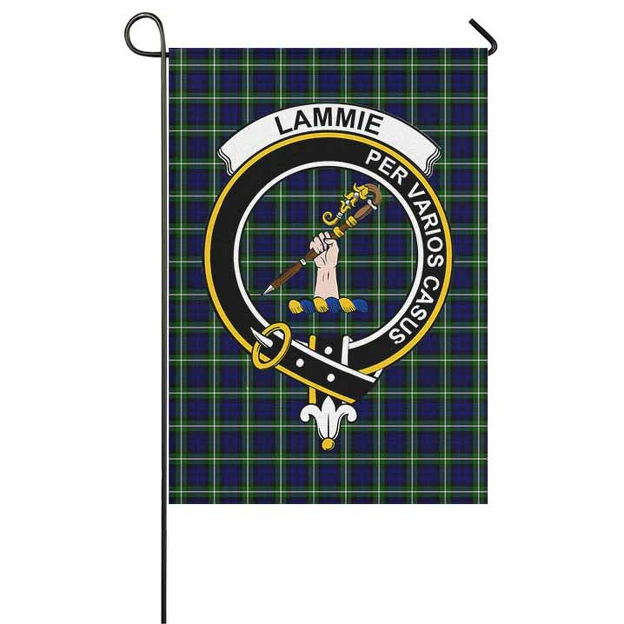 Lammie Tartan Crest Garden Flag