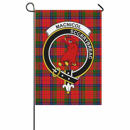 MacNicol (of Scorrybreac) Tartan Crest Garden Flag