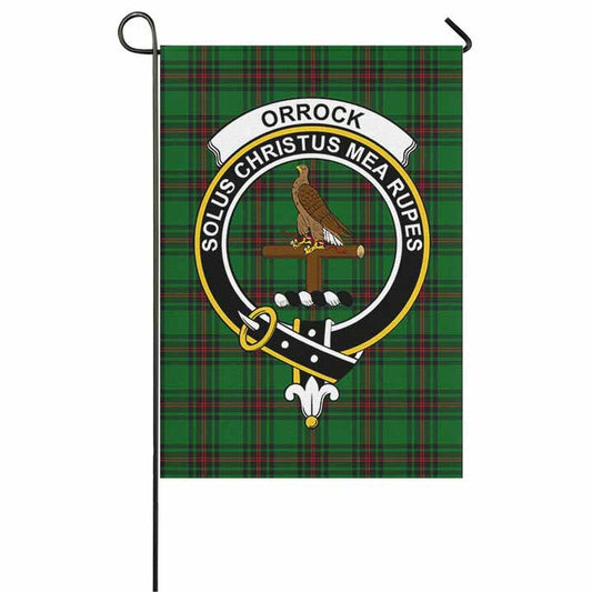 Orrock Tartan Crest Garden Flag