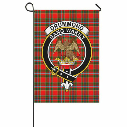 Drummond Tartan Crest Garden Flag