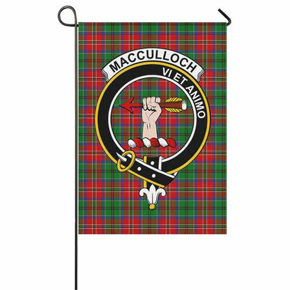 MacCulloch (McCulloch) Tartan Crest Garden Flag