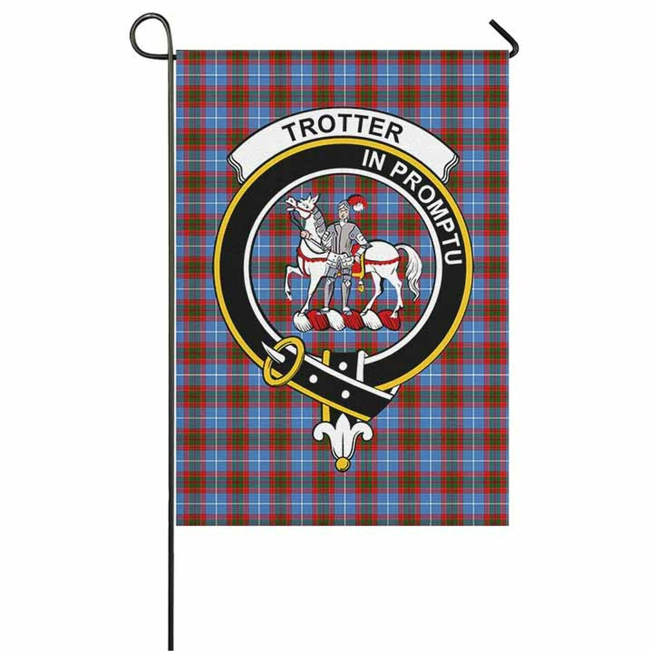 Trotter Tartan Crest Garden Flag