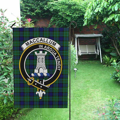 MacCallum Tartan Crest Garden Flag