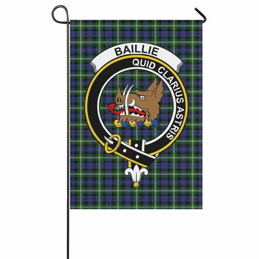 Baillie Tartan Crest Garden Flag