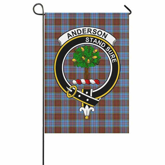 Anderson Tartan Crest Garden Flag