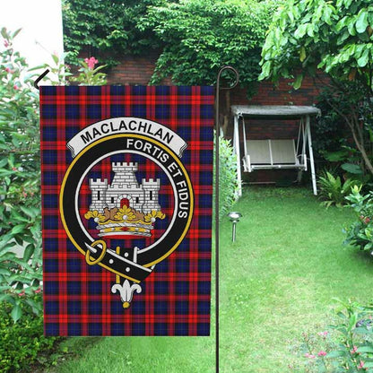 MacLachlan Tartan Crest Garden Flag