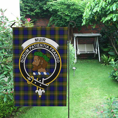 Muir Tartan Crest Garden Flag