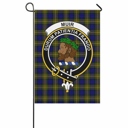 Muir Tartan Crest Garden Flag