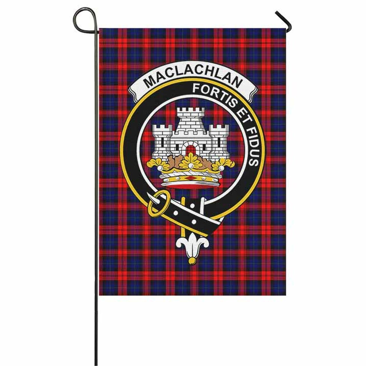 MacLachlan Tartan Crest Garden Flag