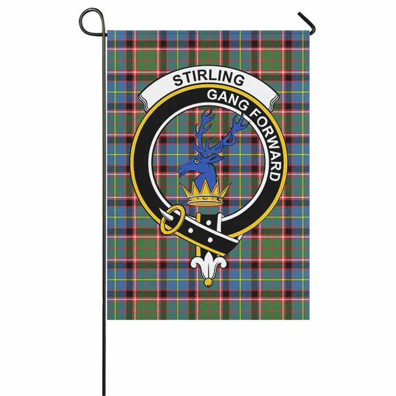 Stirling (of Cadder-Present Chief) Tartan Crest Garden Flag