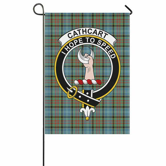 Cathcart Tartan Crest Garden Flag
