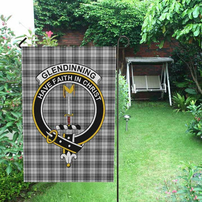 Glendinning Tartan Crest Garden Flag