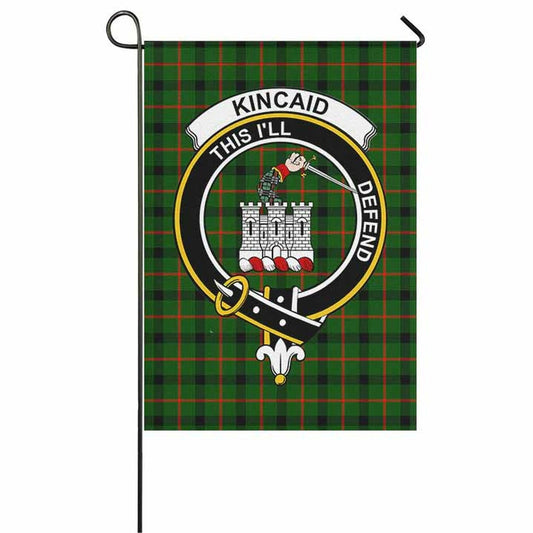 Kincaid Tartan Crest Garden Flag