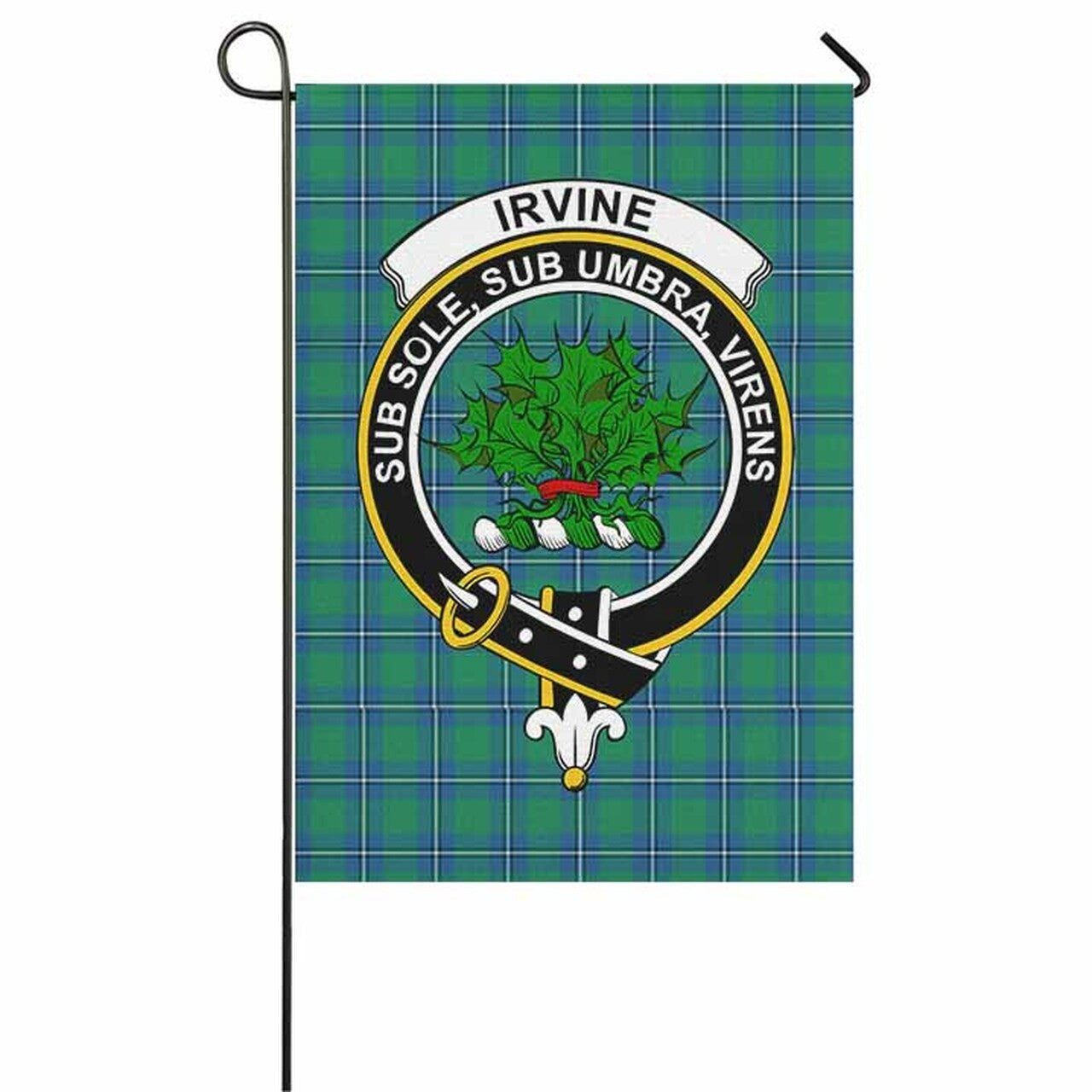 Irvine Tartan Crest Garden Flag