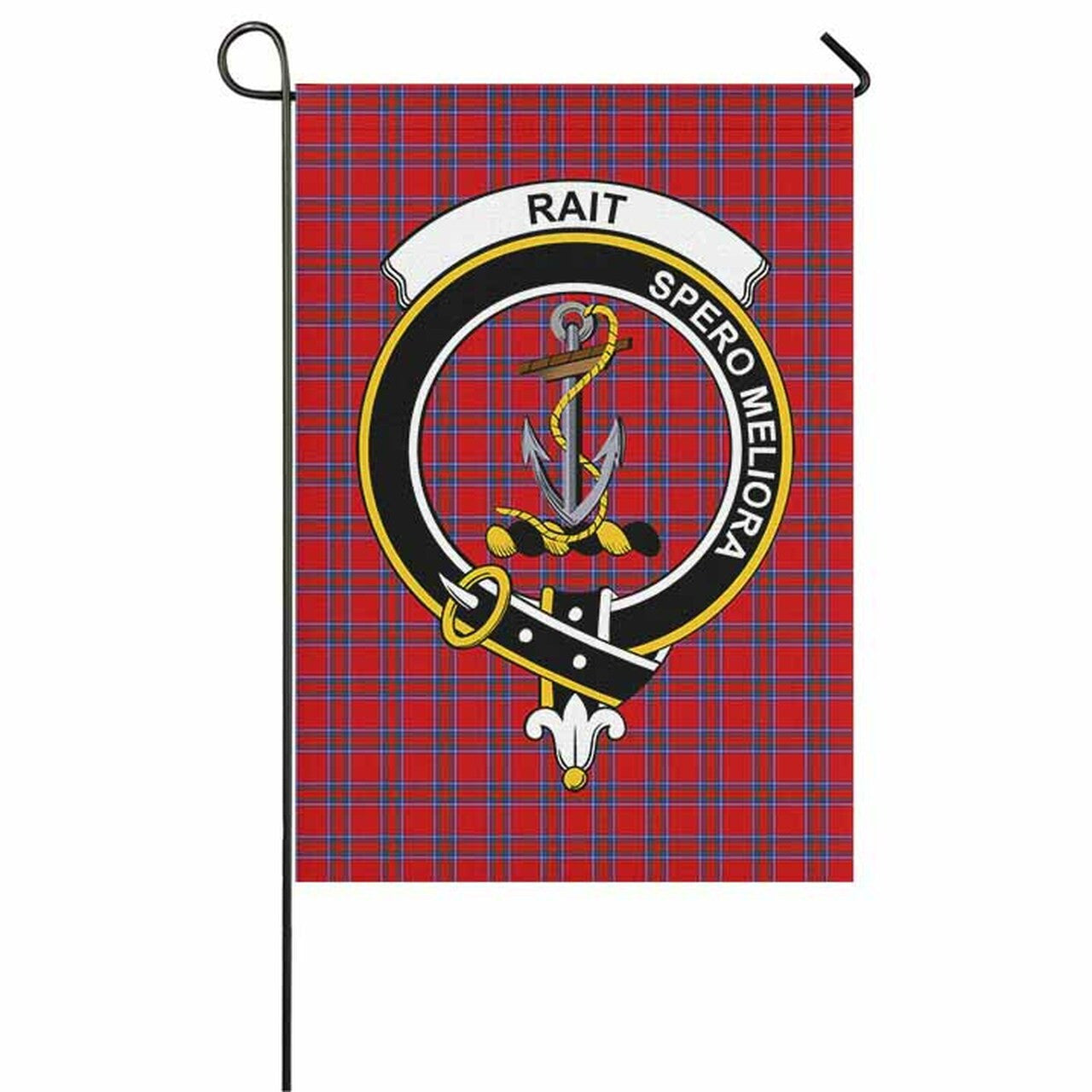 Rait Tartan Crest Garden Flag