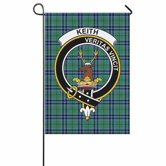 Keith Tartan Crest Garden Flag