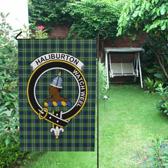 Haliburton Tartan Crest Garden Flag