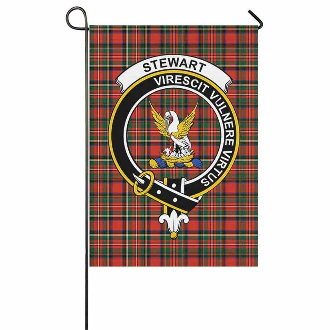 Stewart (High Stewards) Tartan Crest Garden Flag